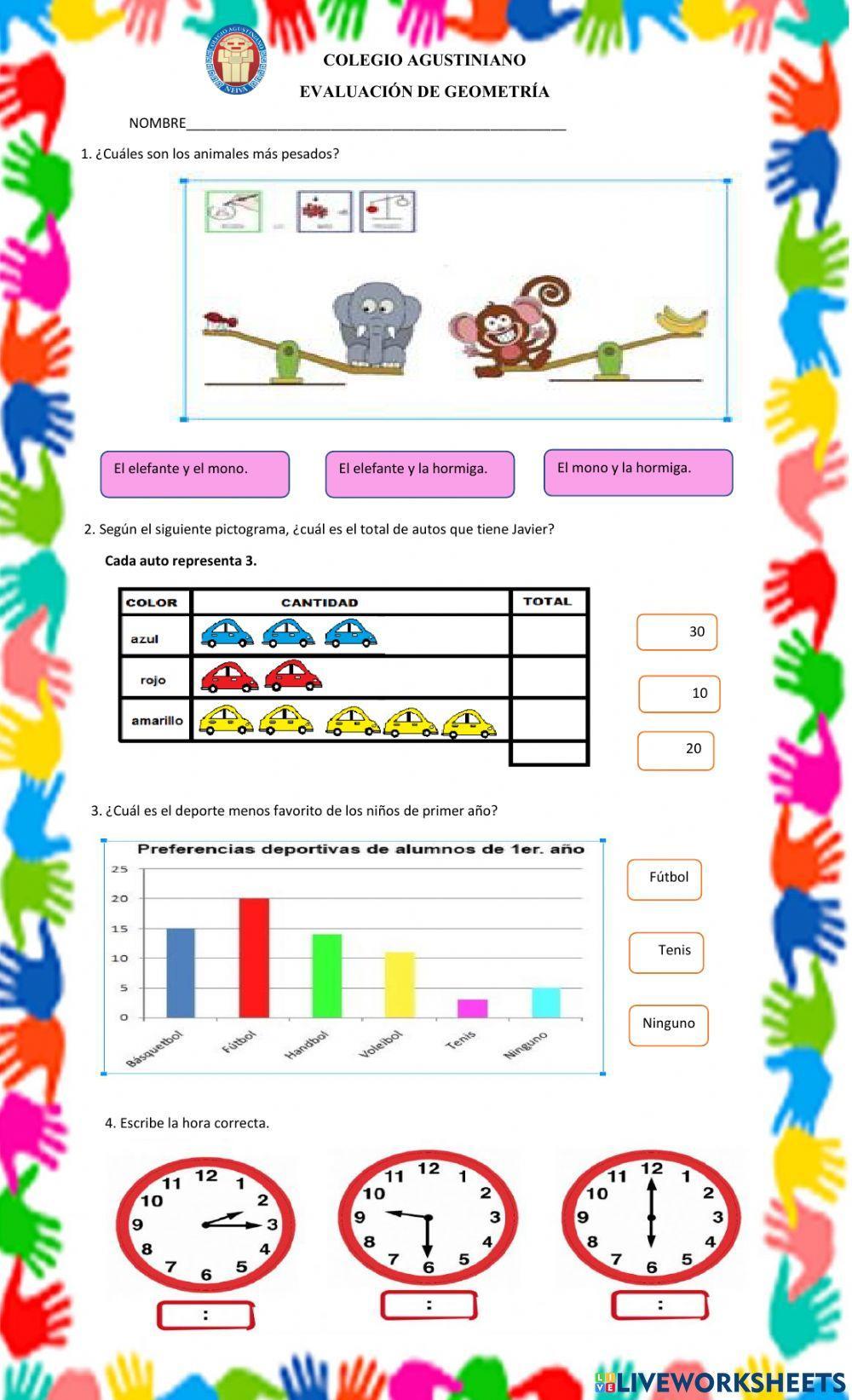 Evaluación de geometría