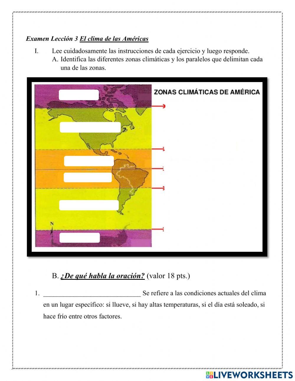 El clima de las Américas