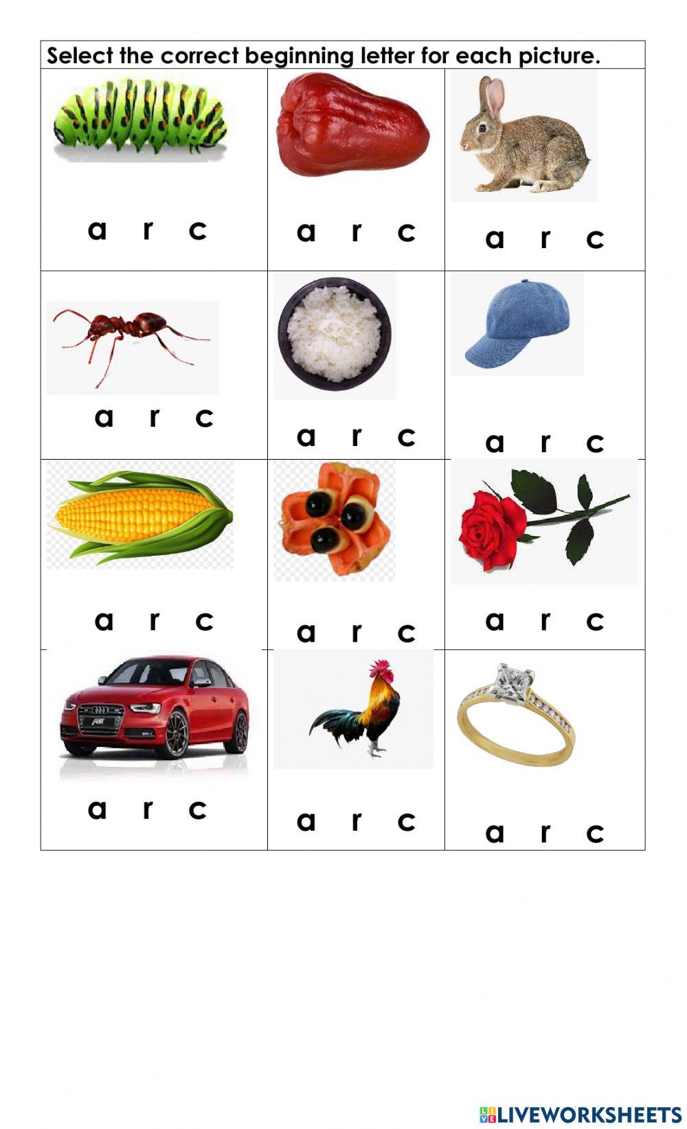 Reviewing Letters Aa, Rr, Cc Reviewing Letters Aa, Rr, Cc