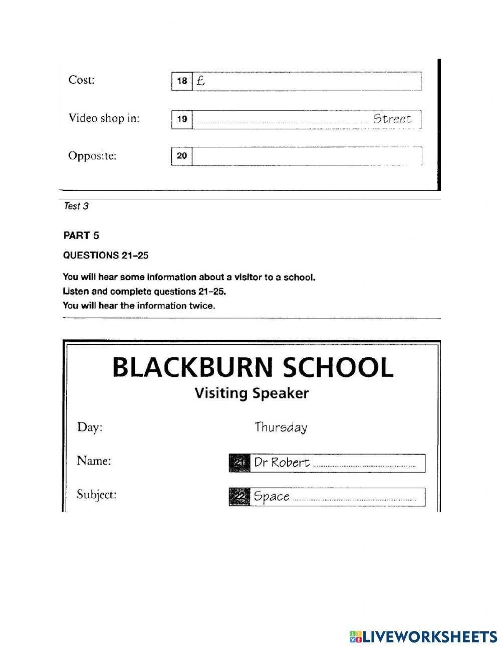 Language Enrichment on  Listening and Reading  Exercises