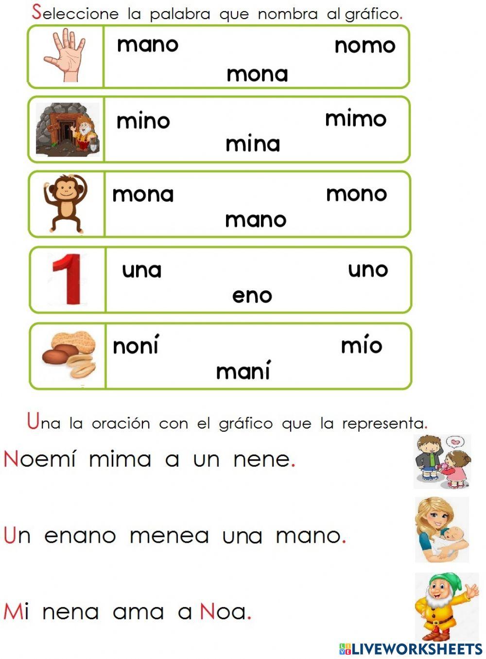 Palabras y oraciones