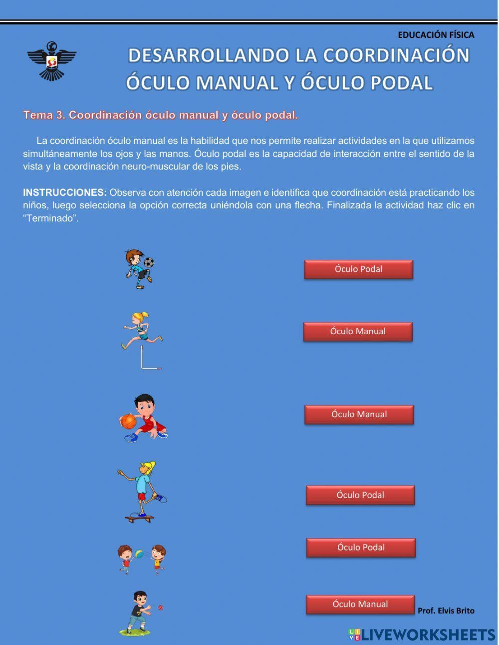 Óculo manual y podal de preescolar