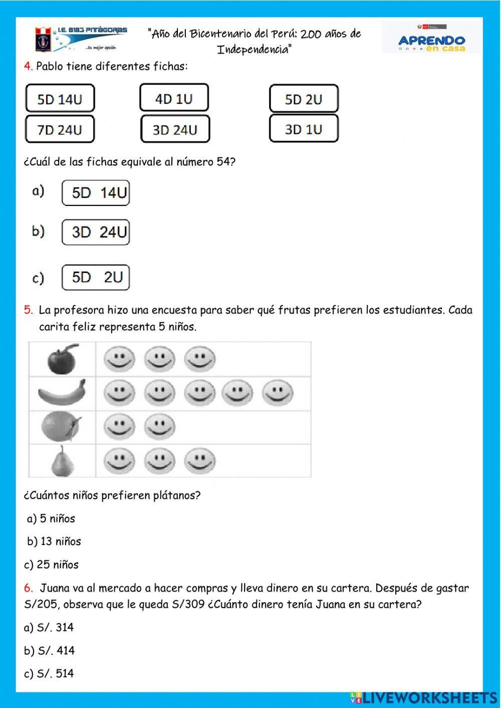 Revisamos sí logramos aprender y cumplir nuestros retos en Matemática