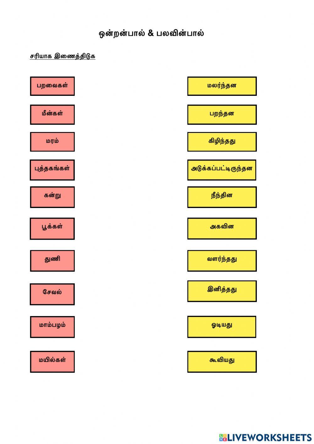 ஒன்றன்பால் பலவின்பால்
