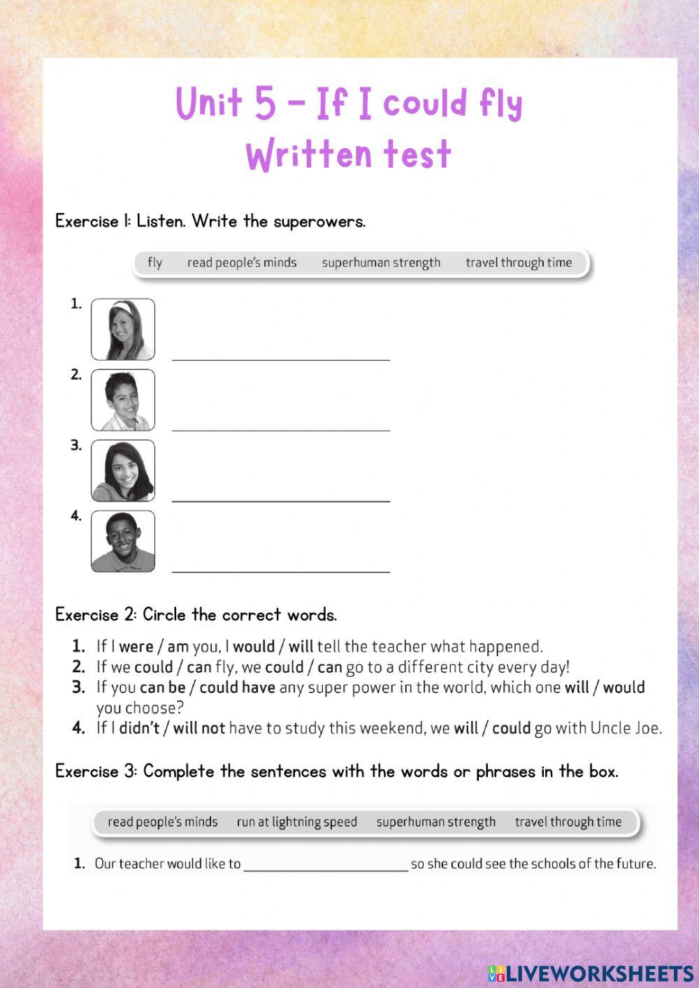 2nd conditional test