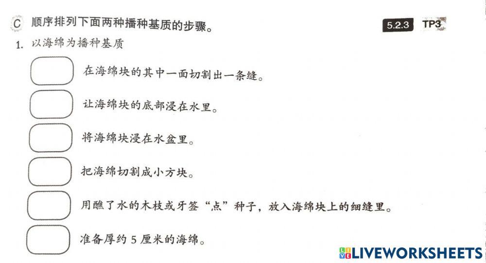 播种基质的步骤