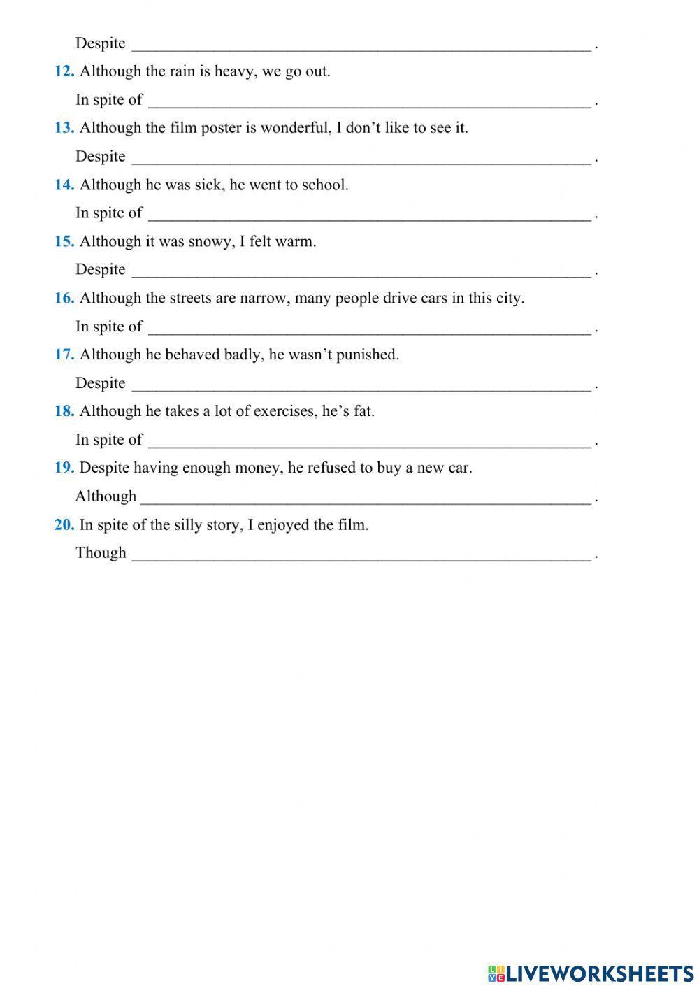 Grade 9 - CLAUSES OF CONCESSION