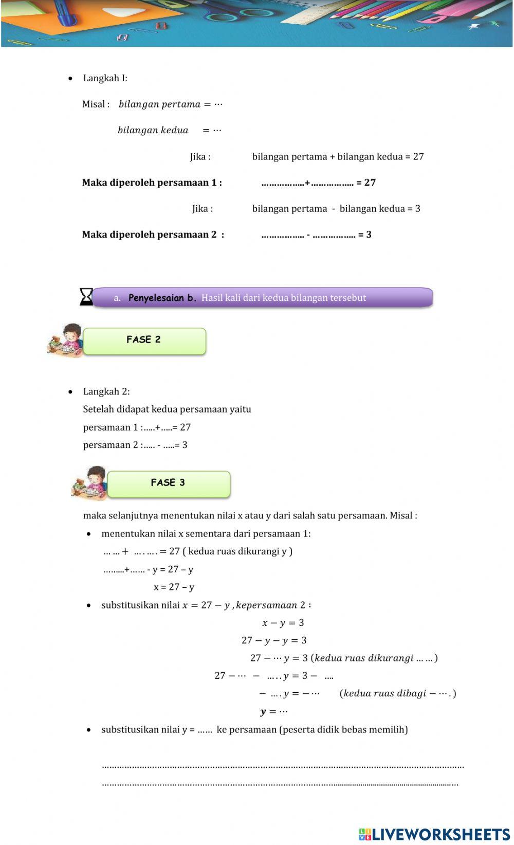 spldv metode substitusi