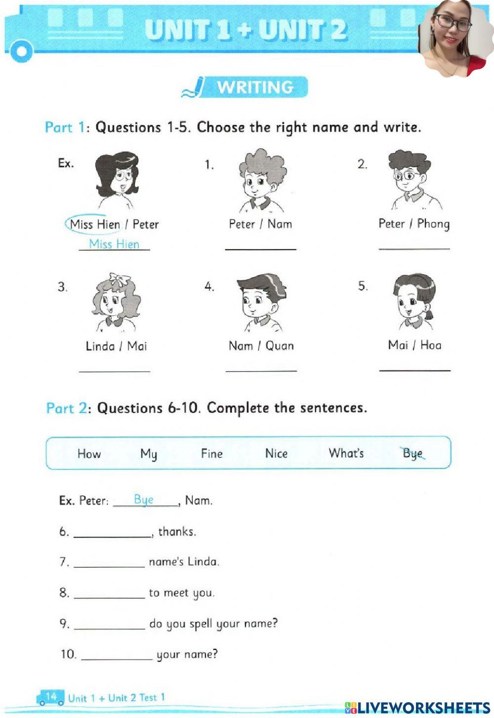 Grade 3-u1+2-test 1-part 2