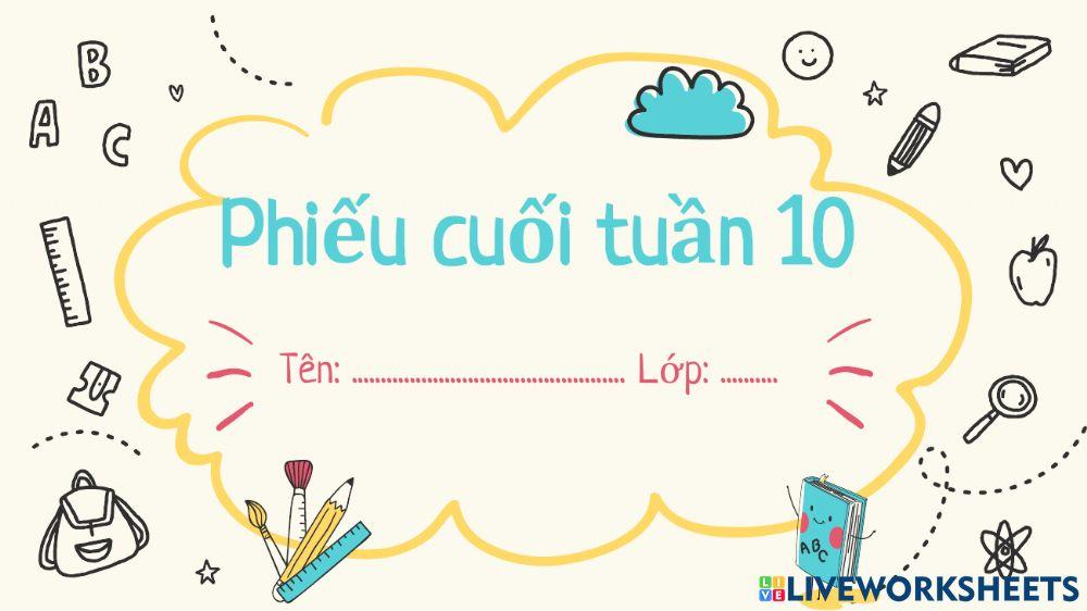 Phiếu cuối tuần 10
