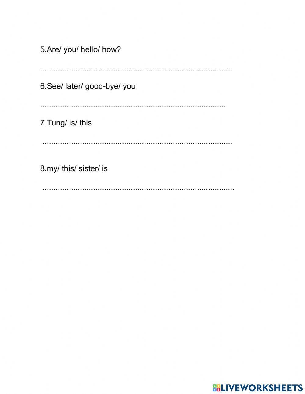 Ôn tập tiếng anh lớp 3- kỳ 1