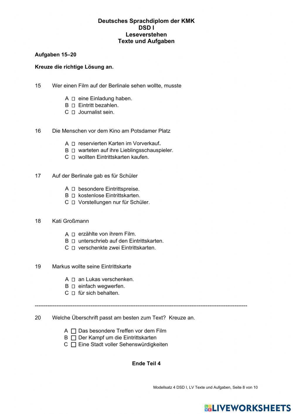 Test dsd i modellsatz 4