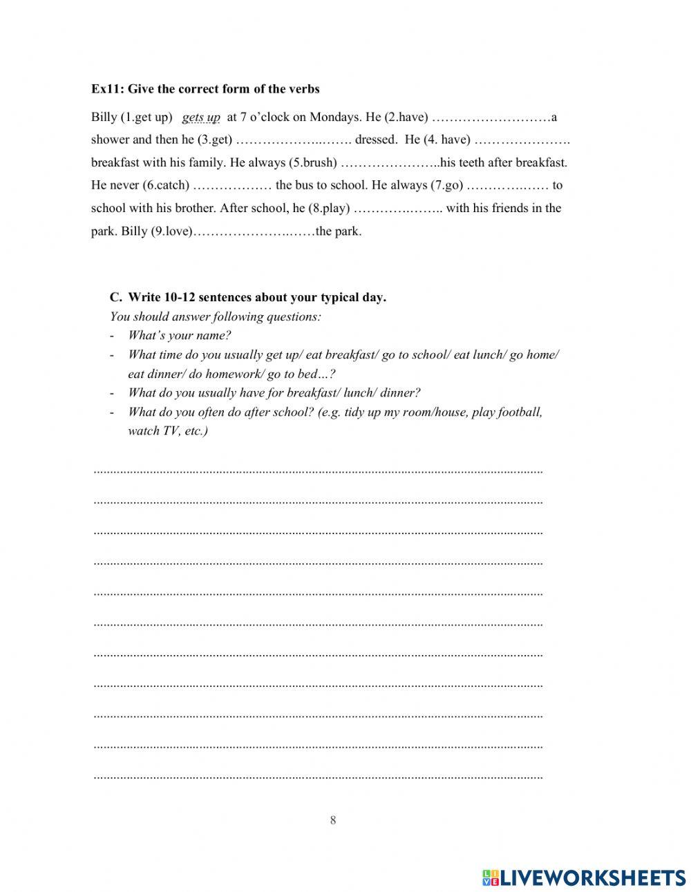 DS - Fa3 - Test 2 Writing