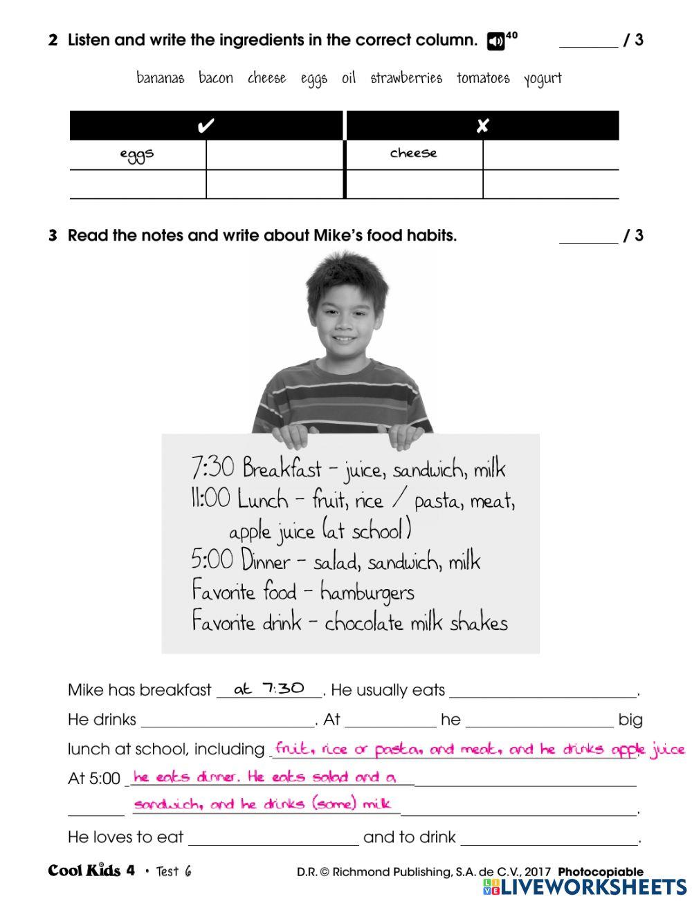 There is-There are (food)