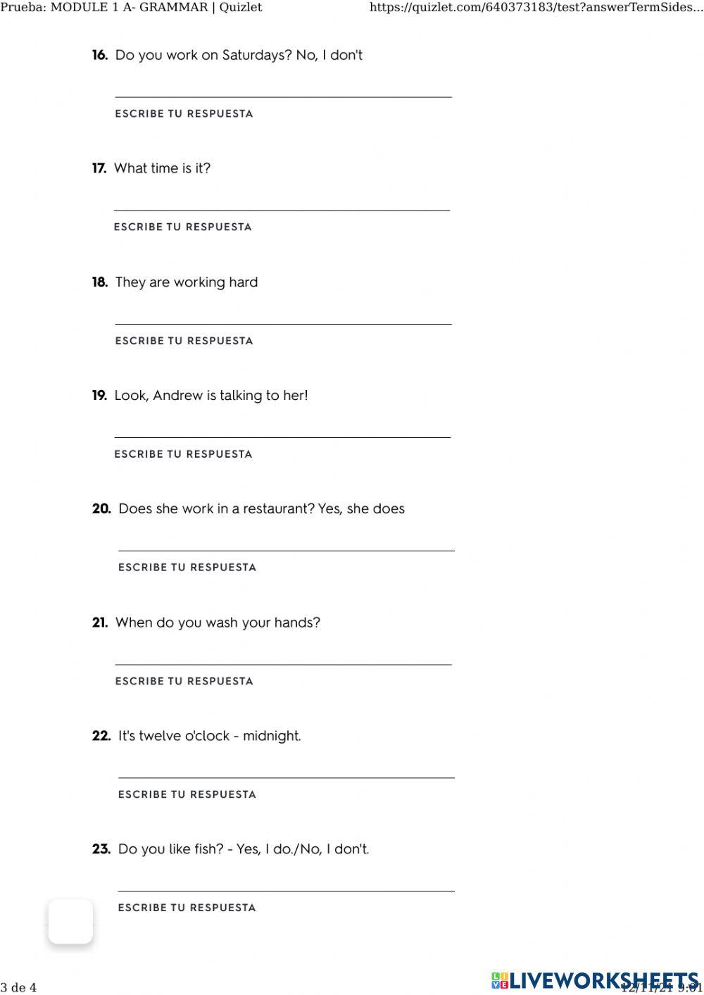 Present Simple-Continuous Speaking