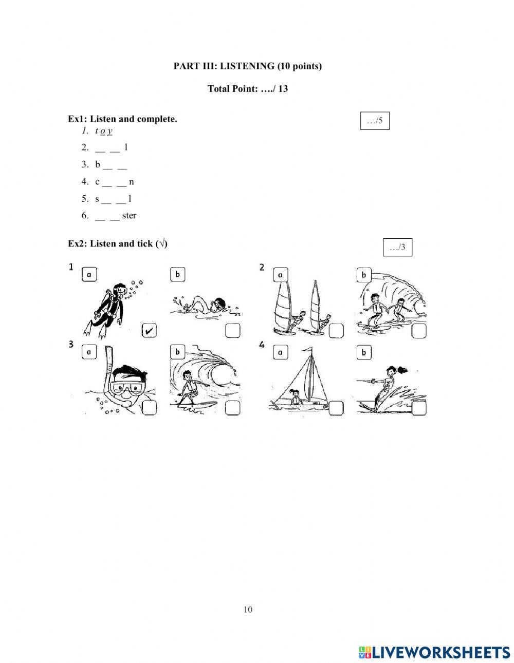 DS - Fa3 - Test 2 listening