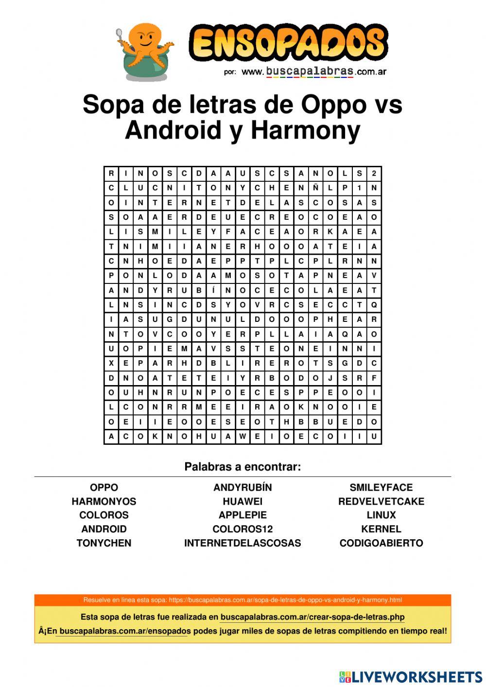 Oppo vs Android y Harmony