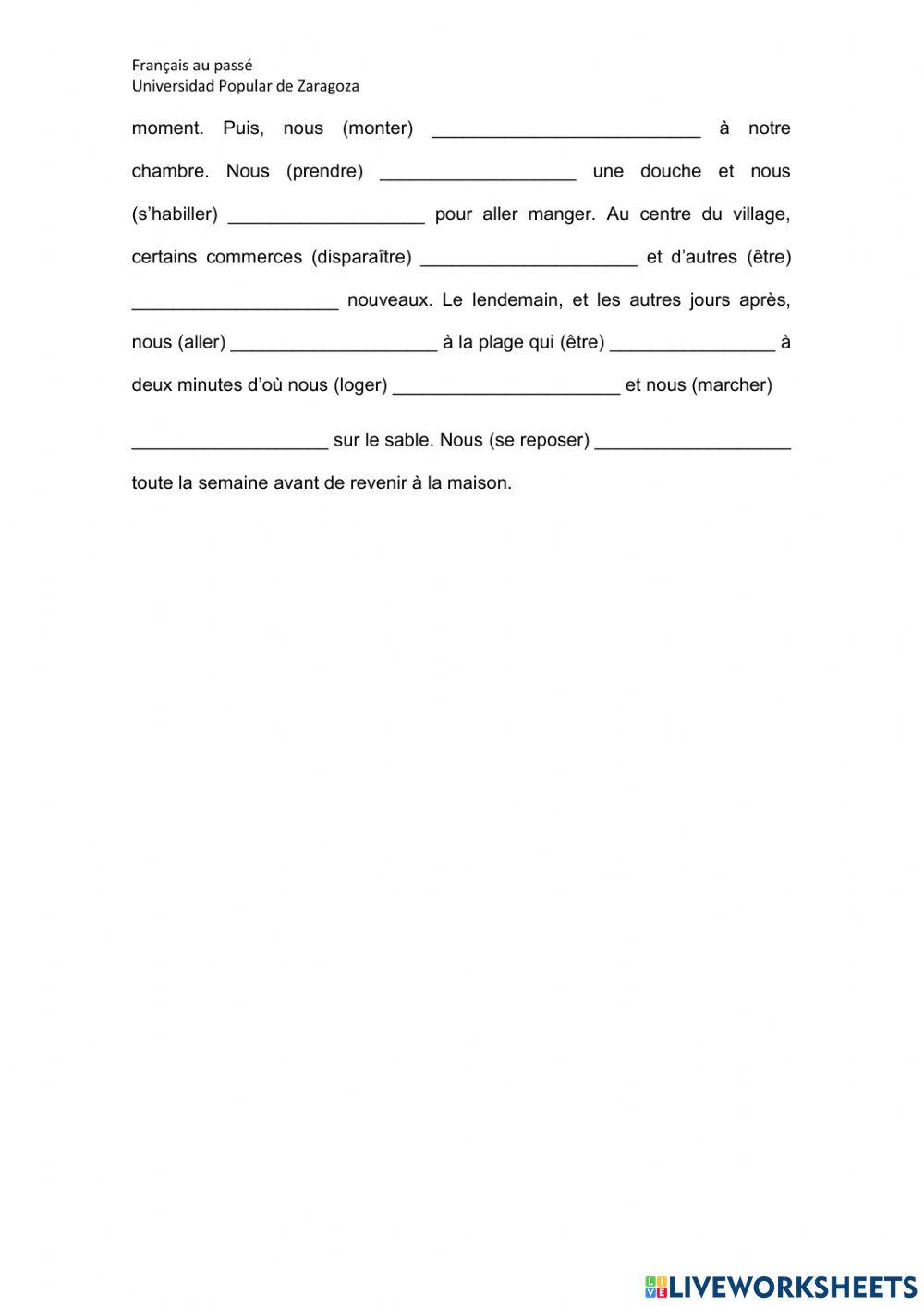 Raconter une histoire au passé