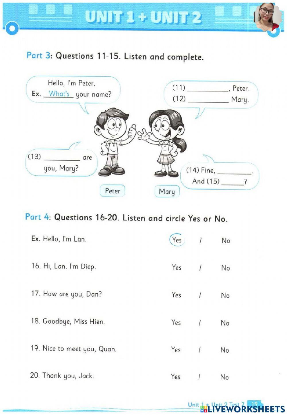 Grade 3- u 1+2-test 2