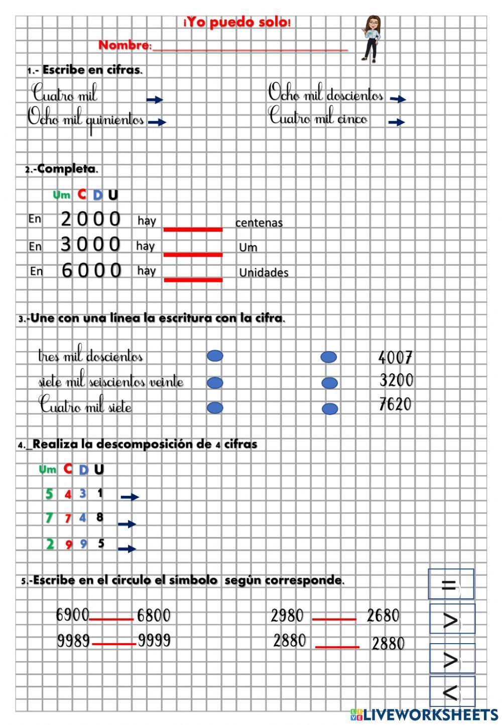 Practica de unidad de millar