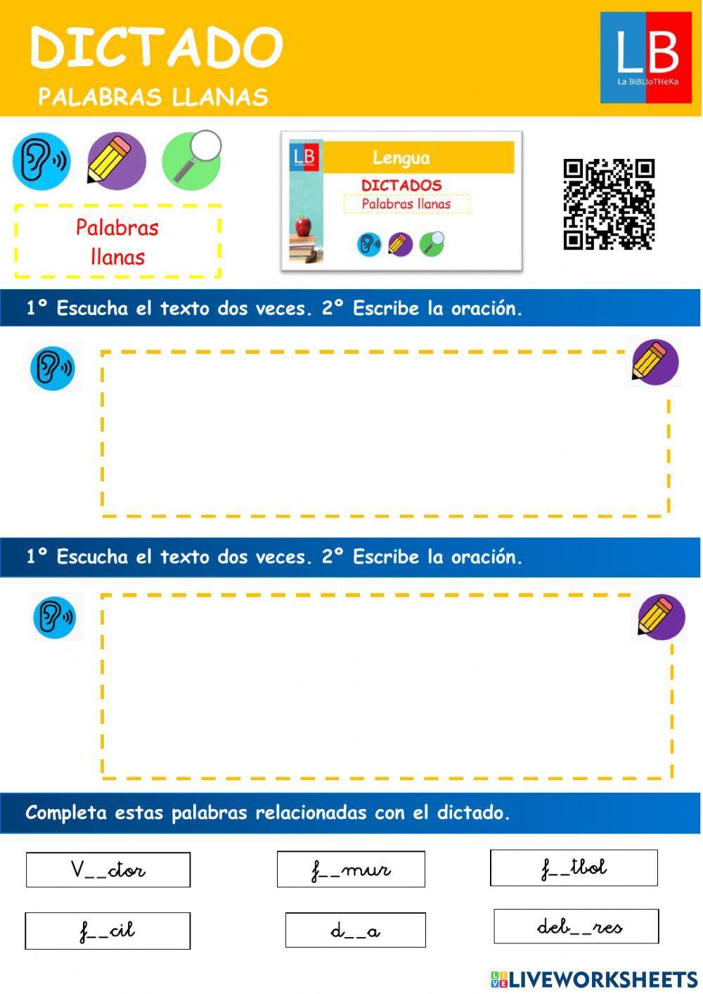 Dictados. PALABRAS LLANAS. Dictados. PALABRAS LLANAS.