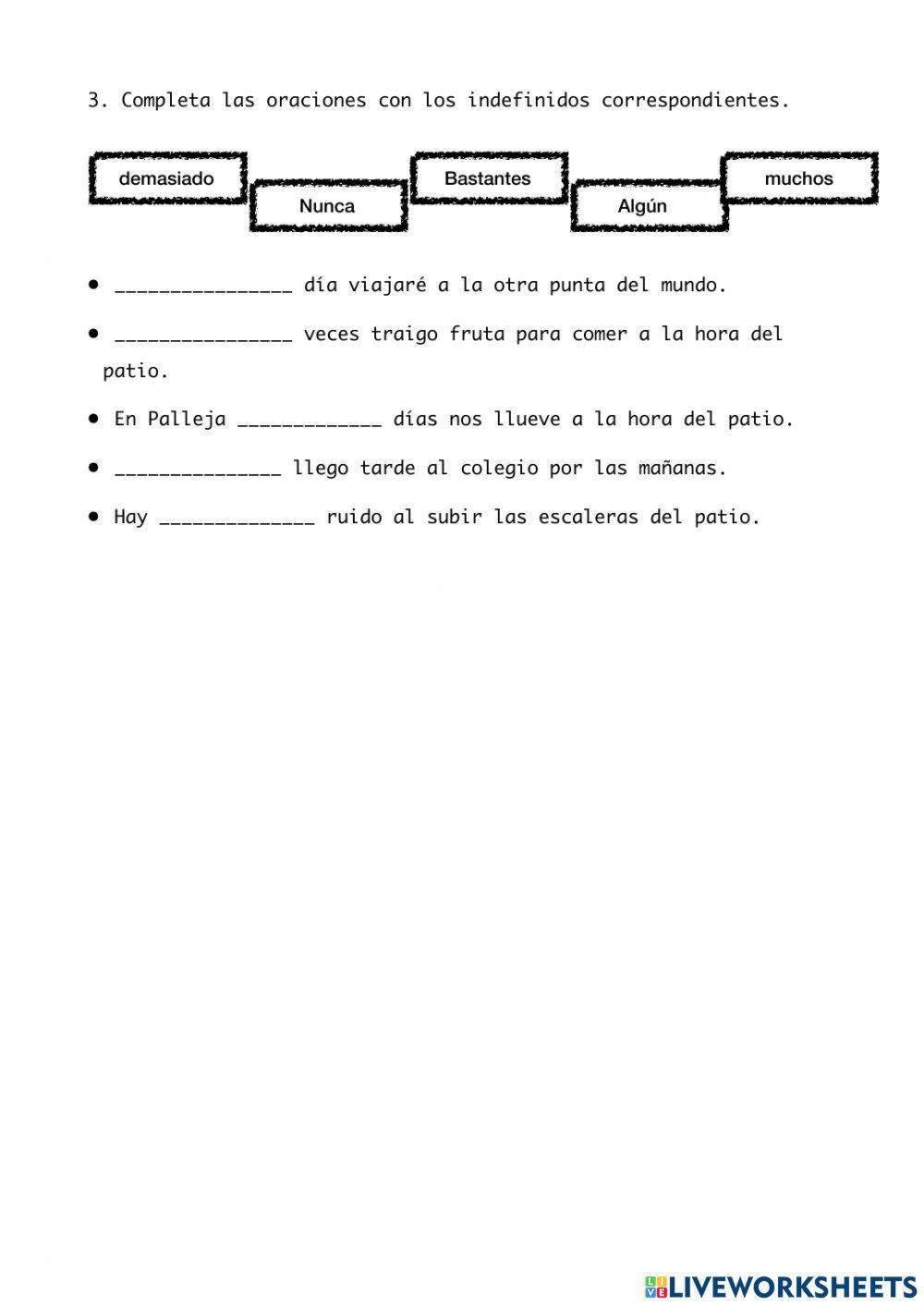 Numerales e indefinidos
