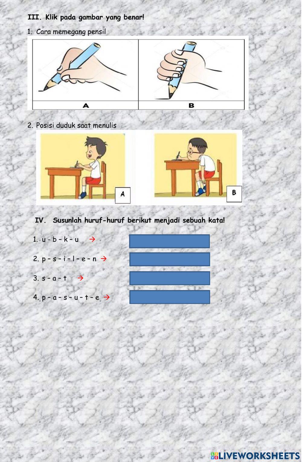 Persiapan menulis Permulaan