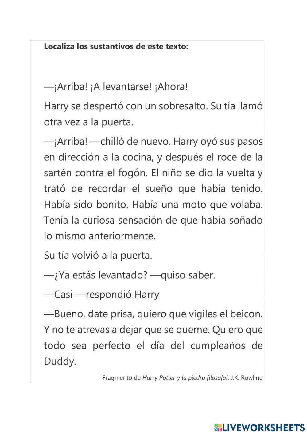 Identificar sustantivos