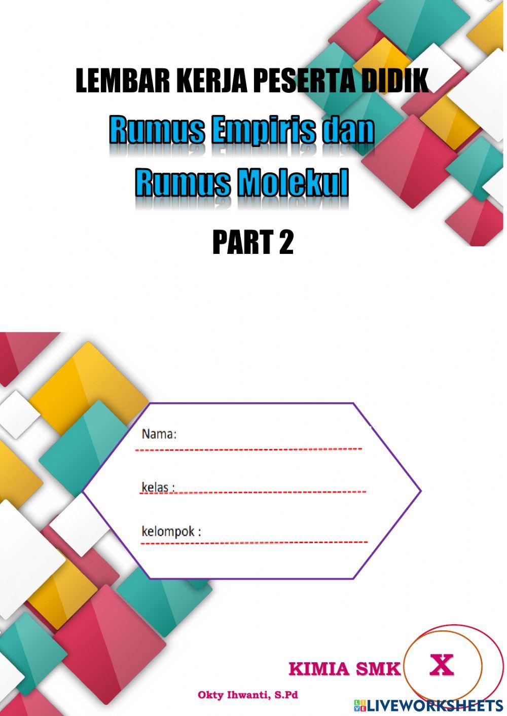 Rumus empiris dan Rumus molekul part 2