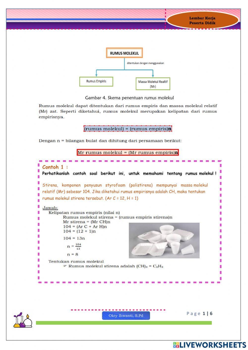 Rumus empiris dan Rumus molekul part 2