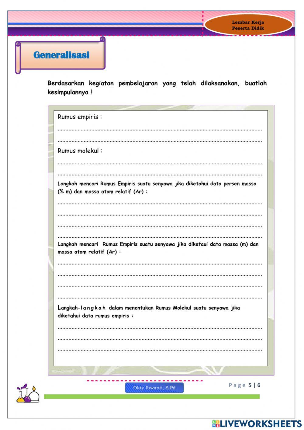 Rumus empiris dan Rumus molekul part 2