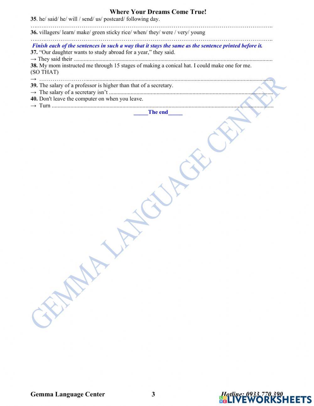 Midterm test 1 Grade 9