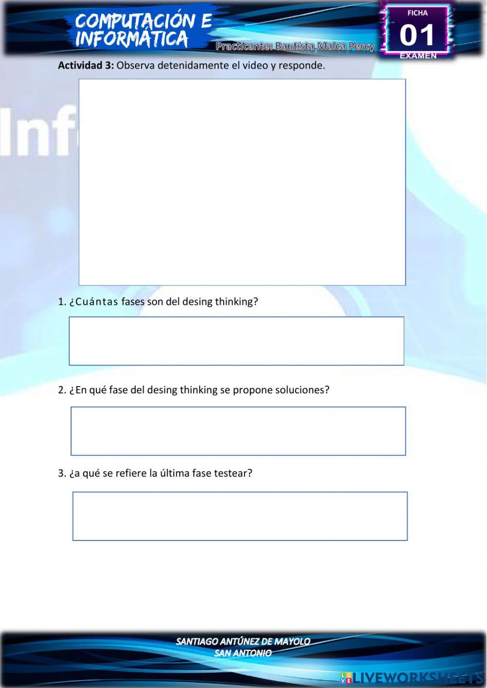 Examen del Design Thinking