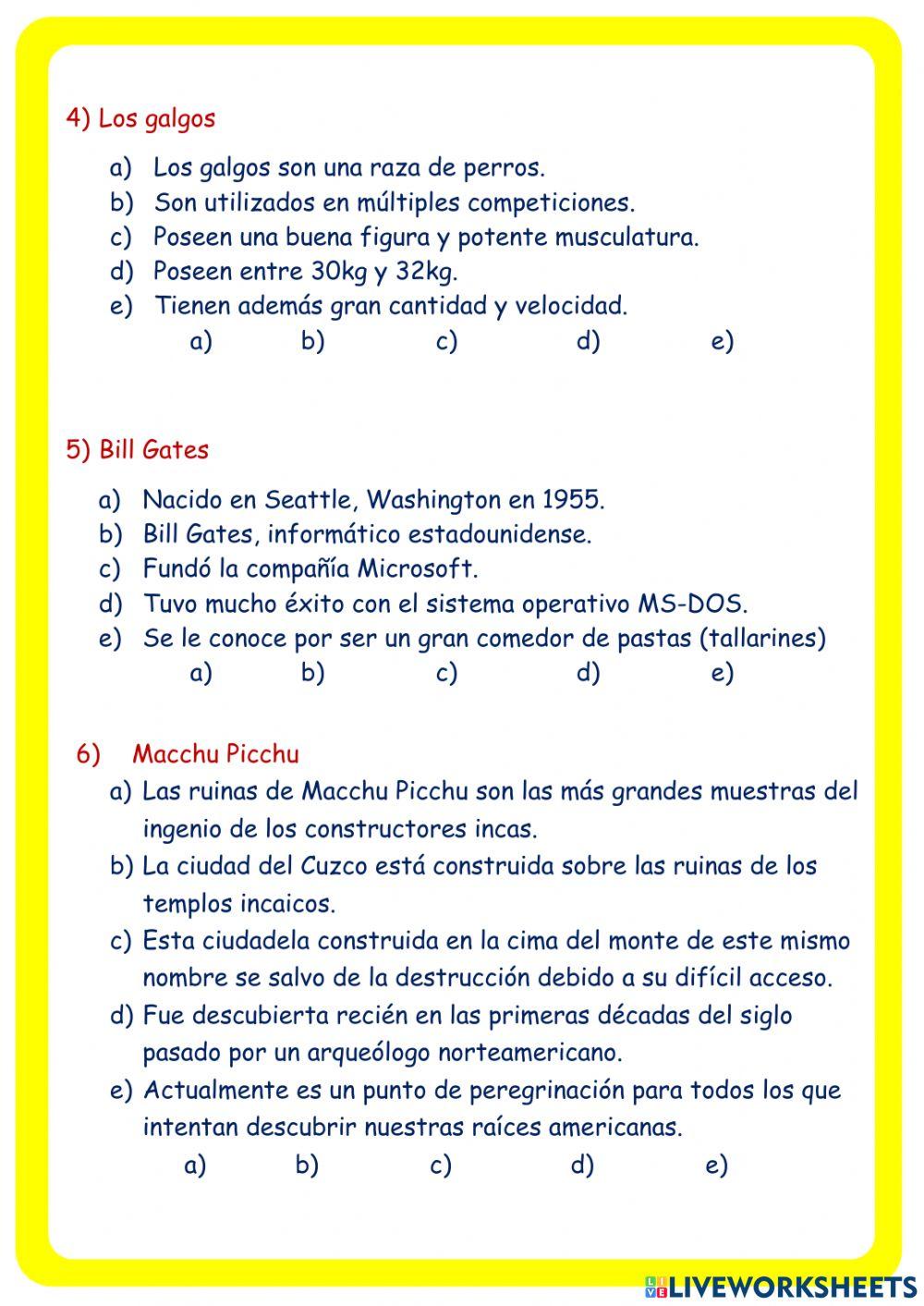Oraciones eliminadas