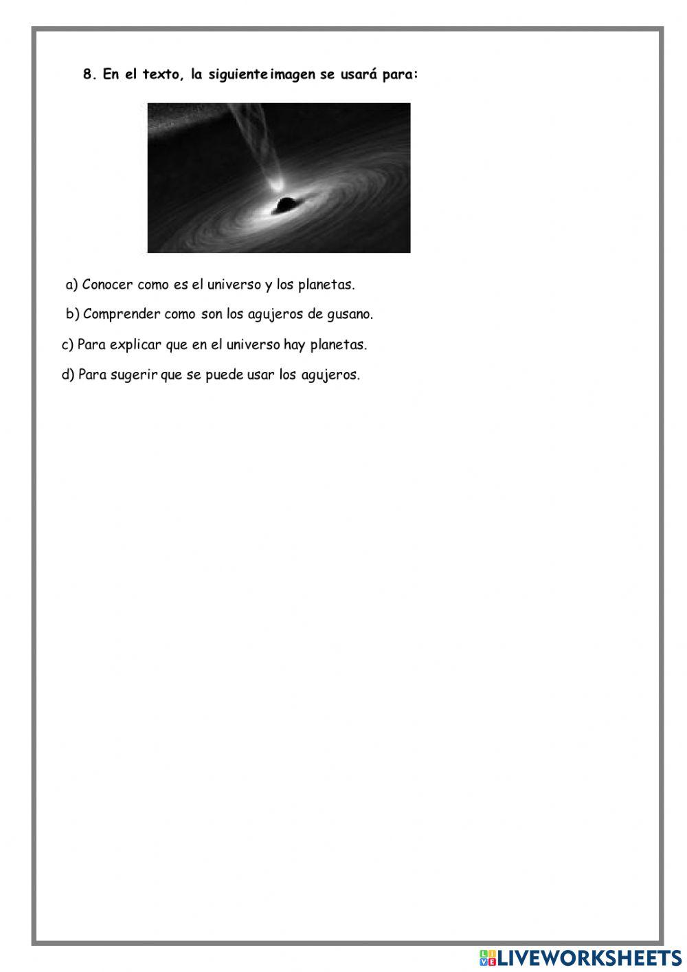 Ficha de comprensión lectora