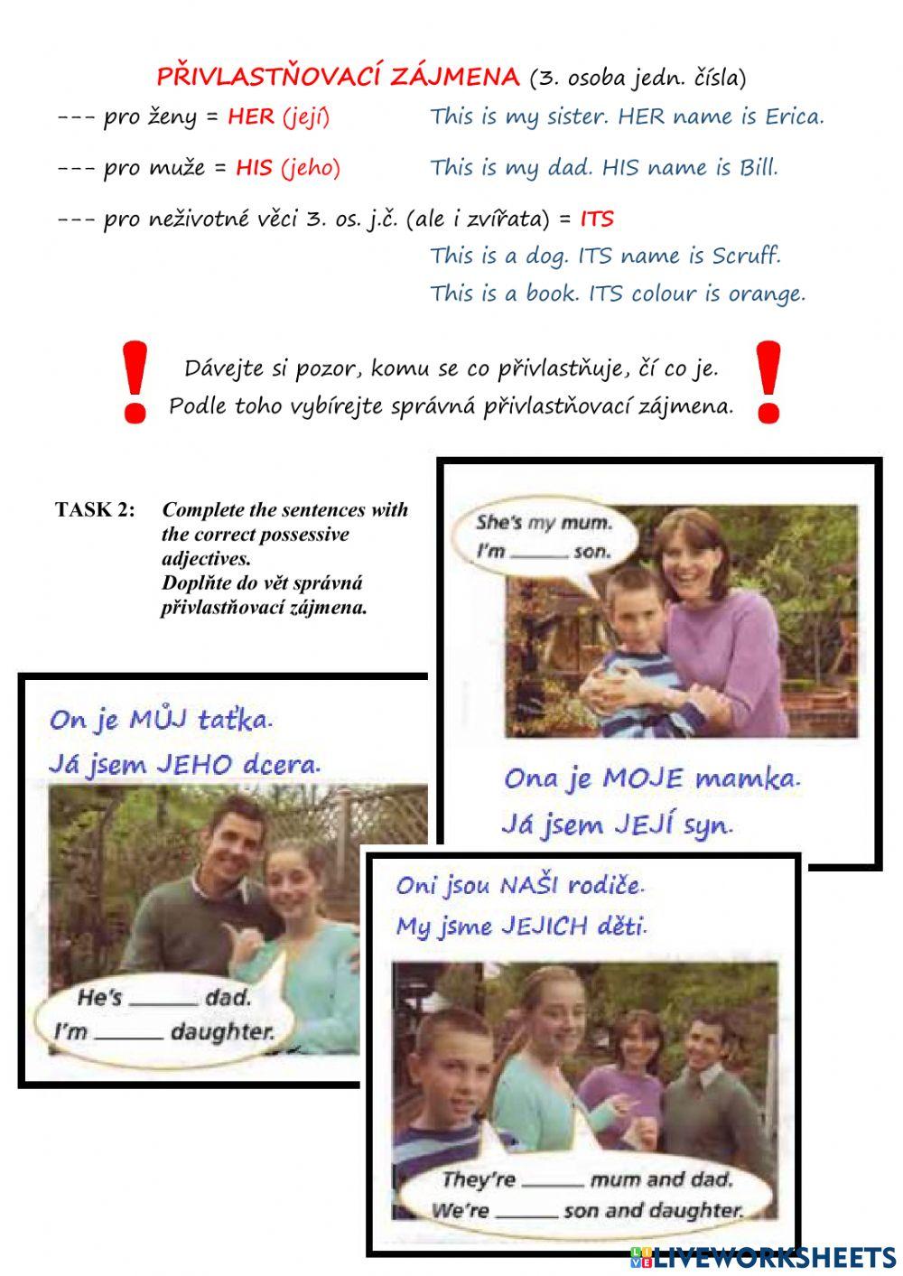 Project 1 Unit 2B - MY FAMILY p.18-19