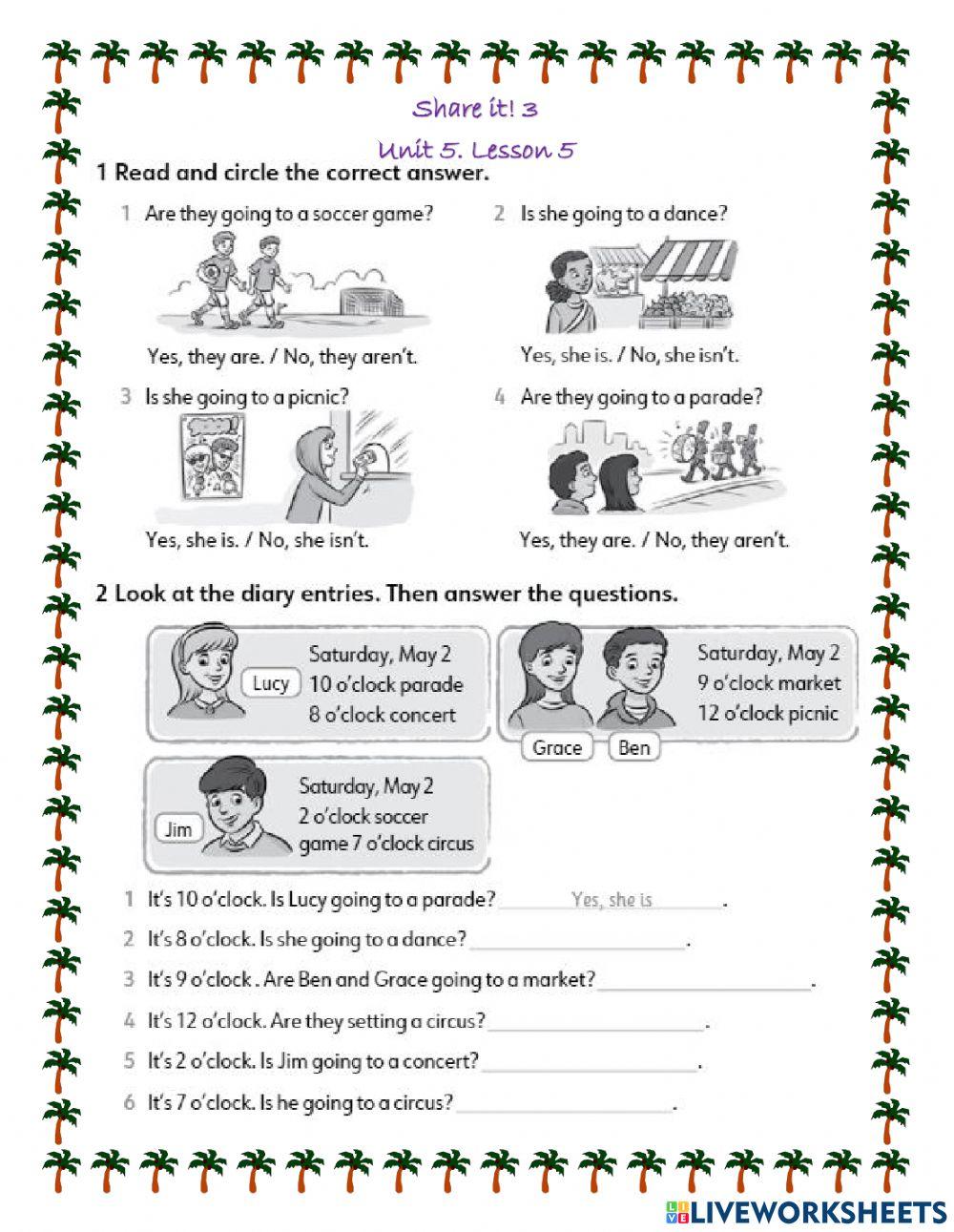 Share it! 3 Unit 5 Lesson 5 Grammar