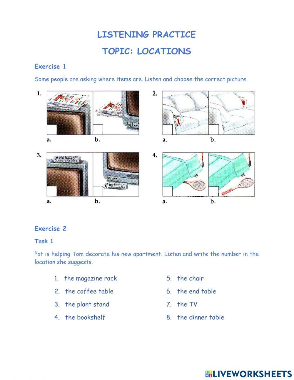 Listening - Locations
