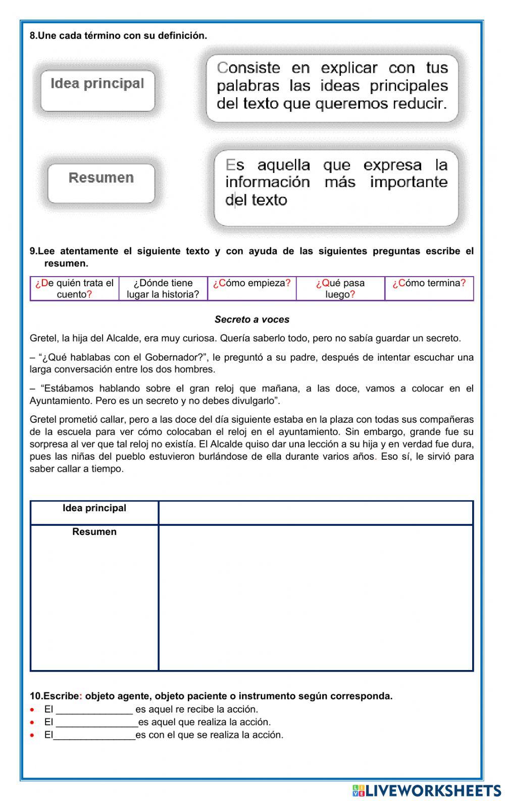Bimestral grado segundo de español