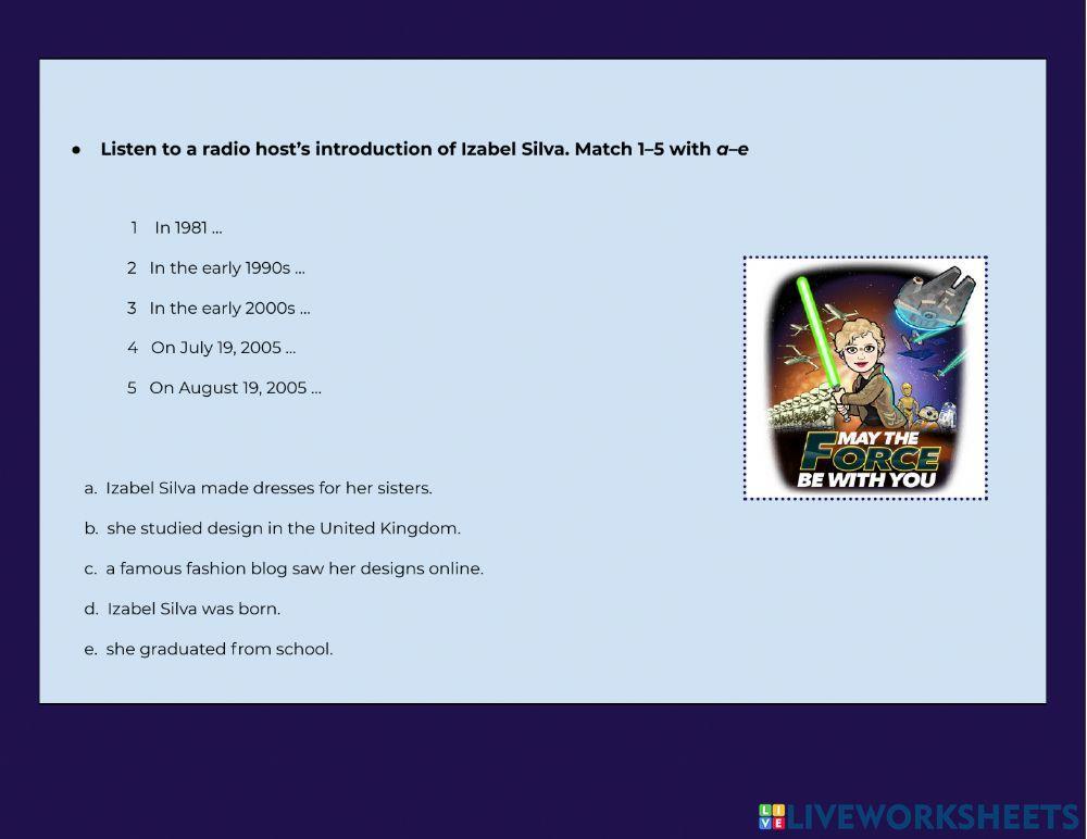 Listening comprehension elem u 8