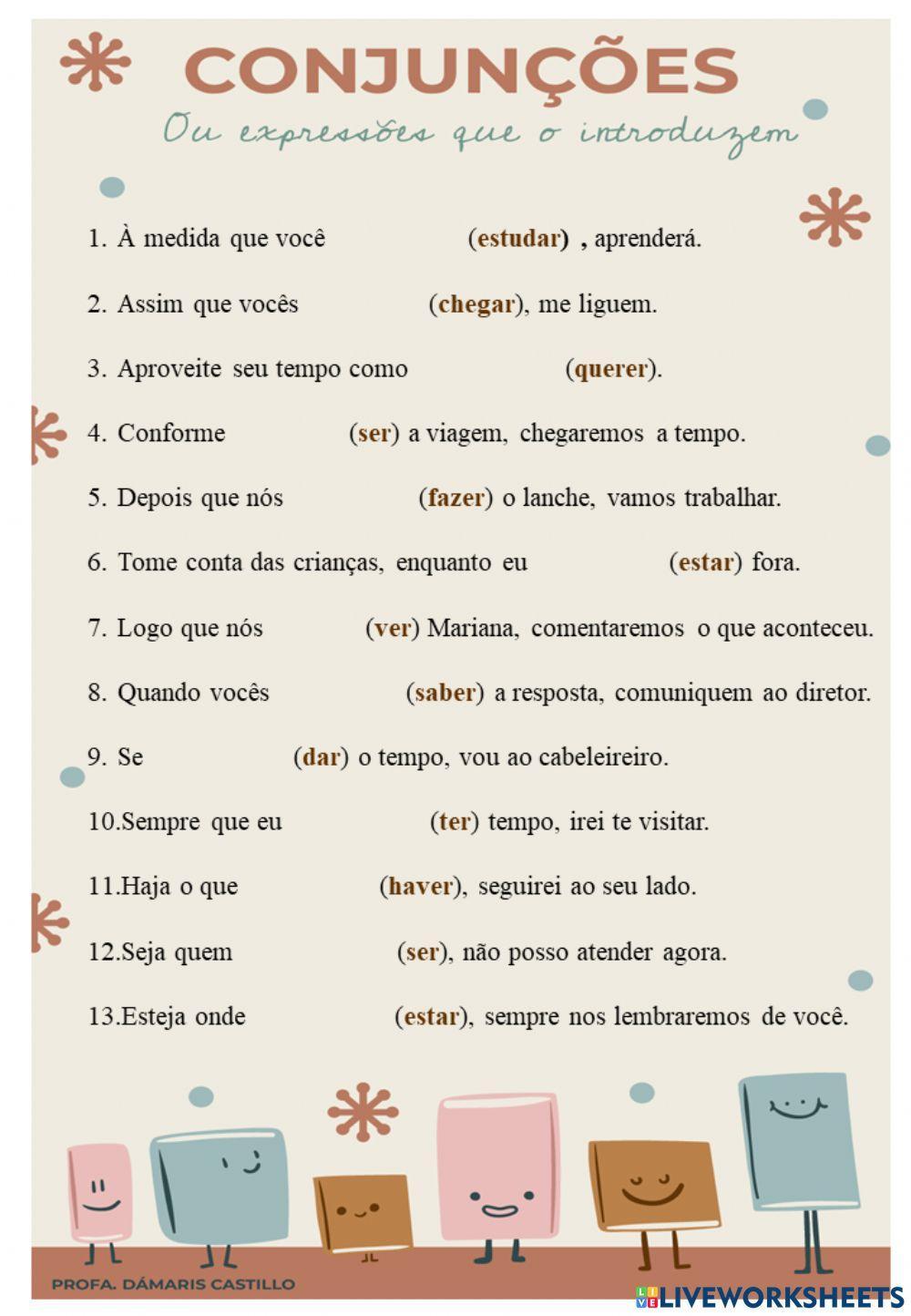 Futuro do Subjuntivo- Conjunções que o introduzem