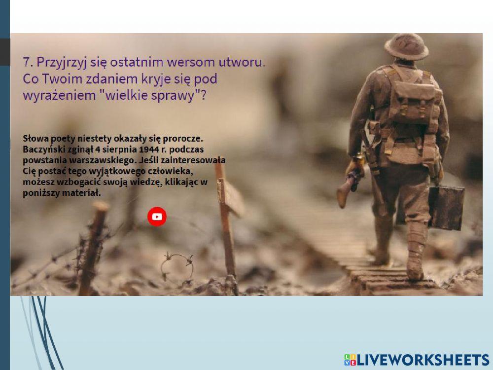 Krzysztof Kamil Baczyński -Z głową na karabinie-