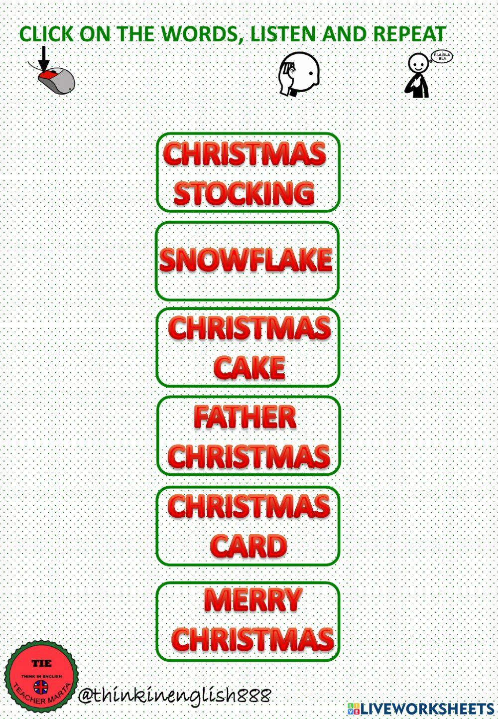 Christmas vocabulary