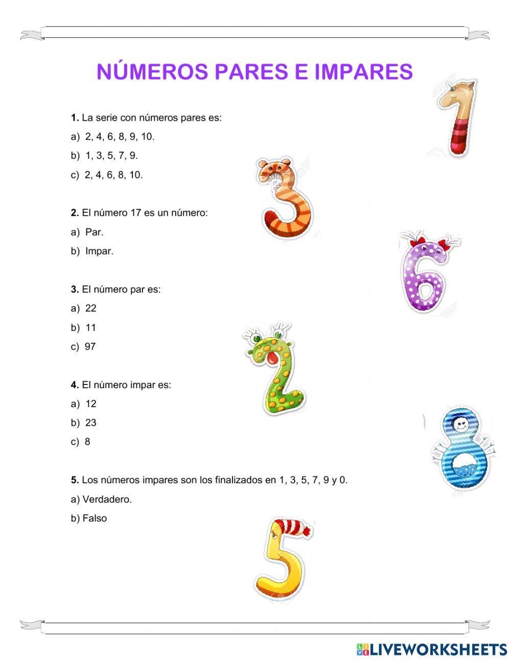 Números pares e impares