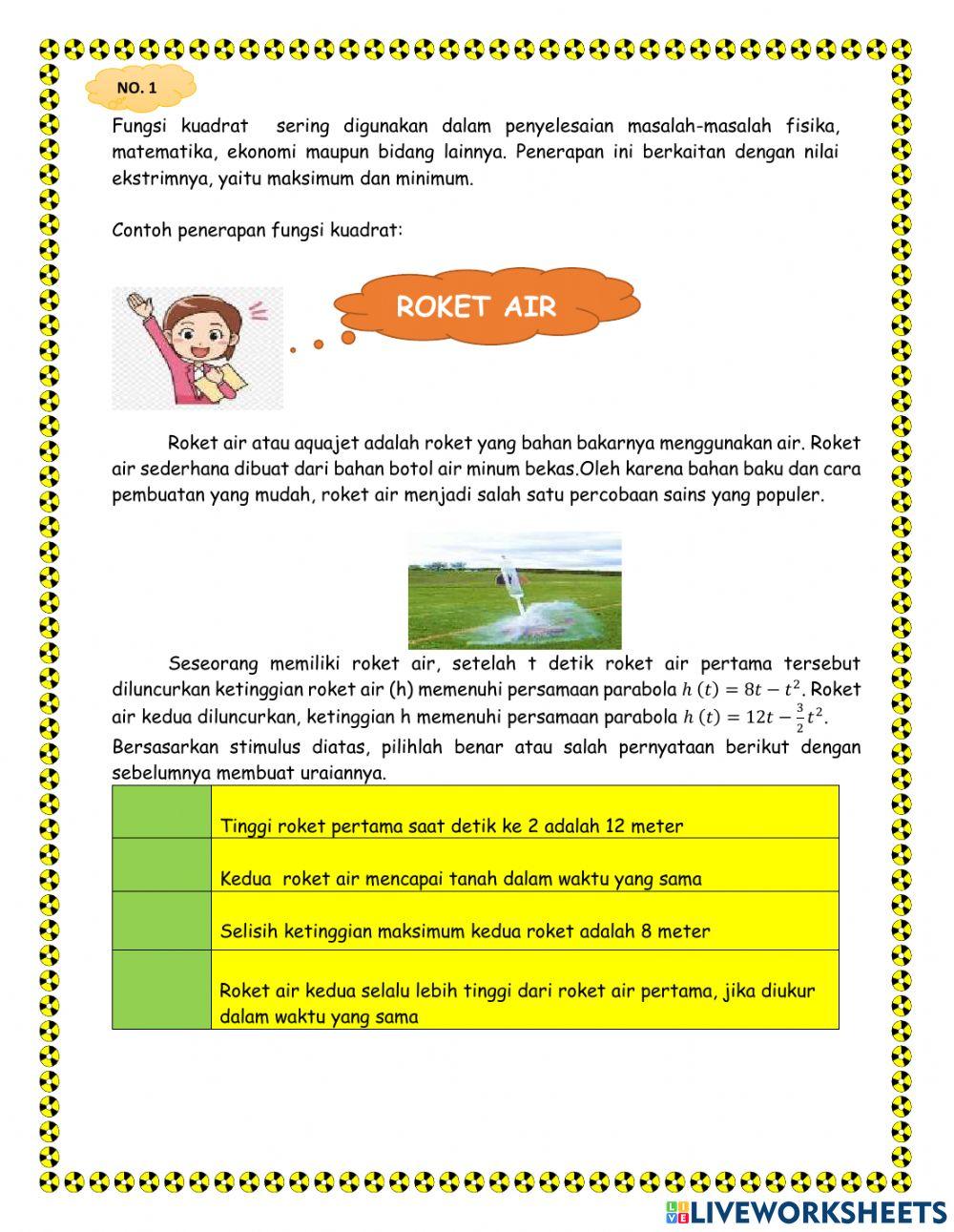 Lkpd aplikasi fungsi kuadrat (x ipa)