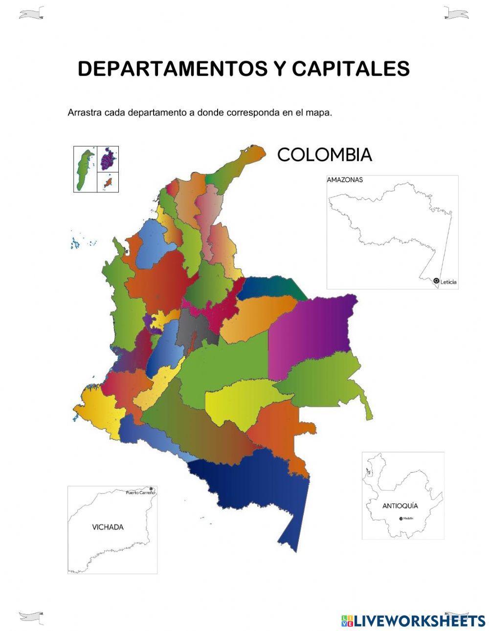 Departamentos y capitales