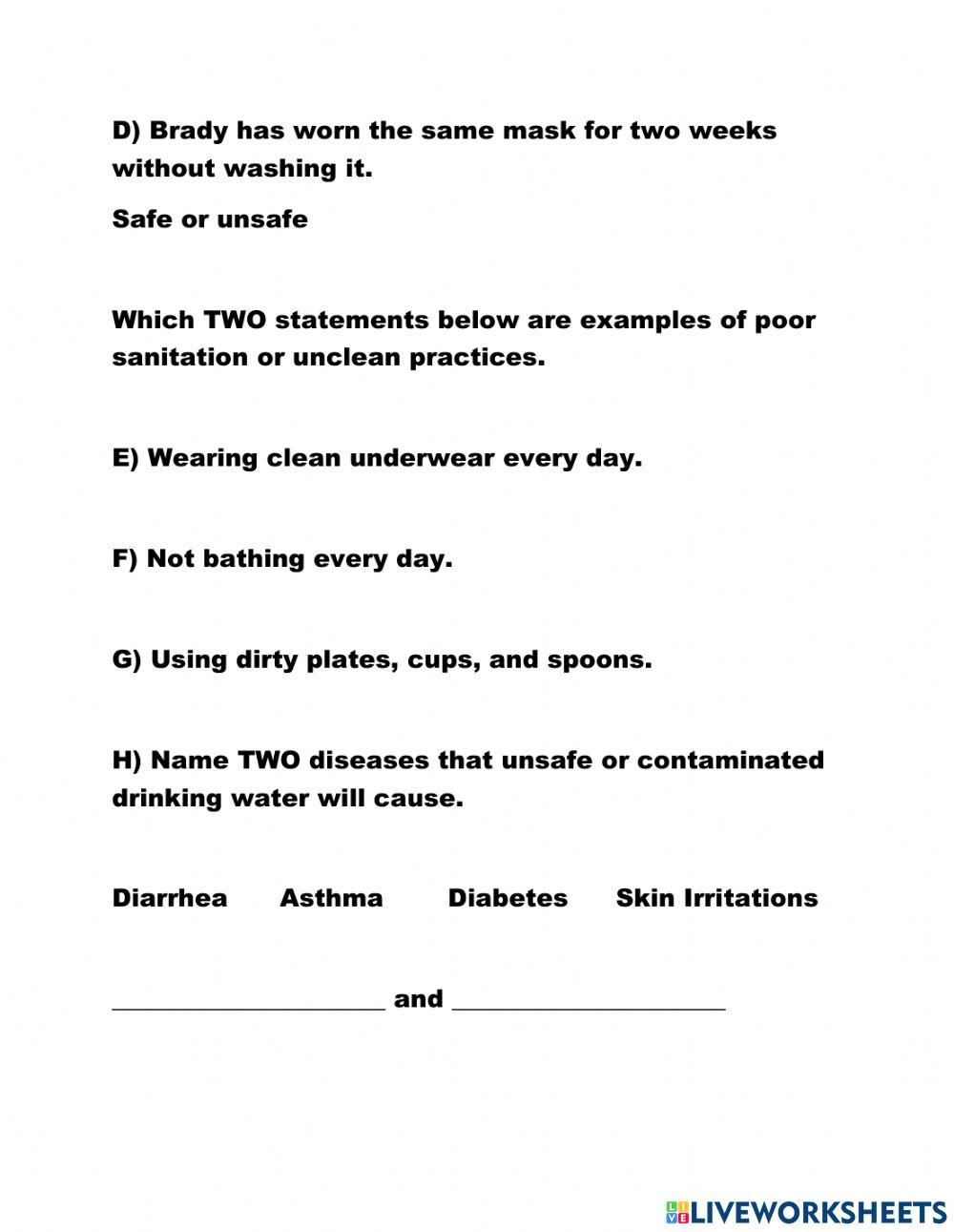 Risk factors to health 1