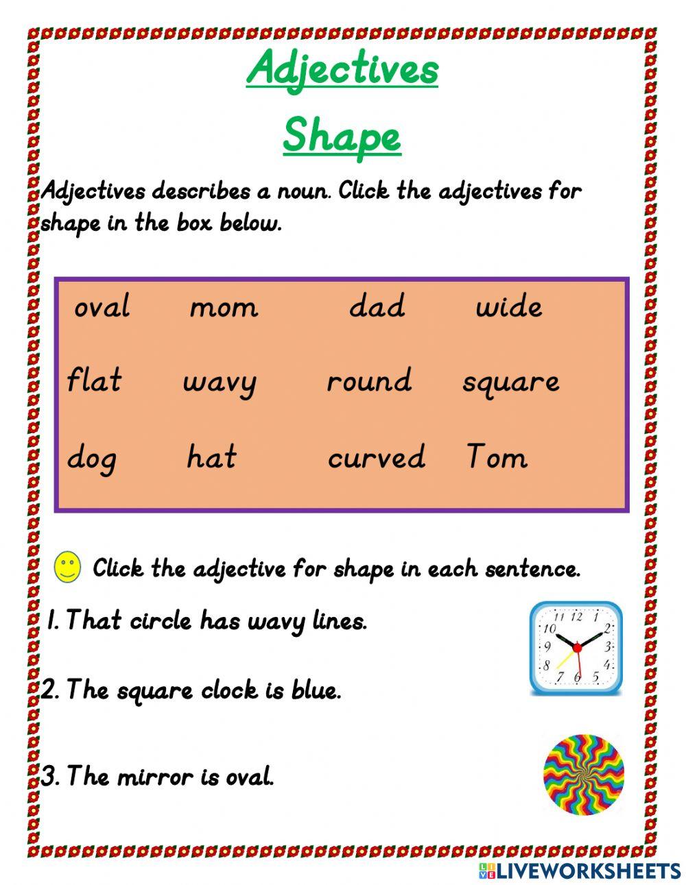 Adjectives for Shape