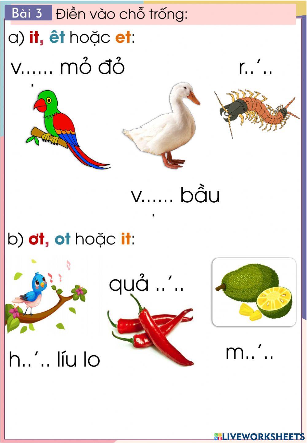 Tiếng việt: tuần 10