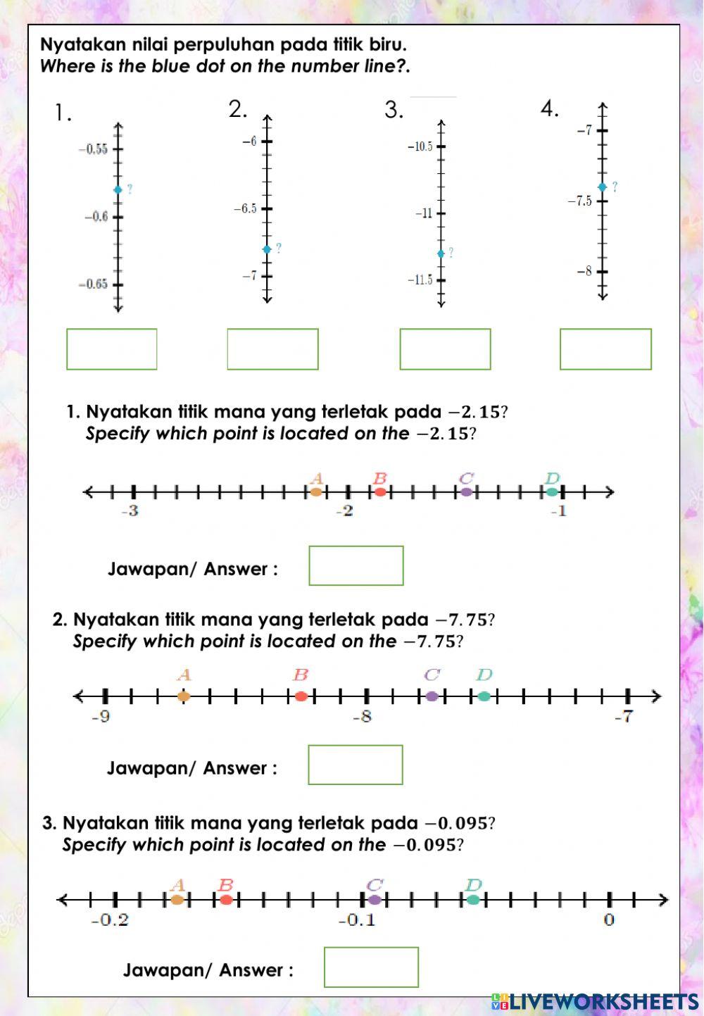 Positive and negative decimals